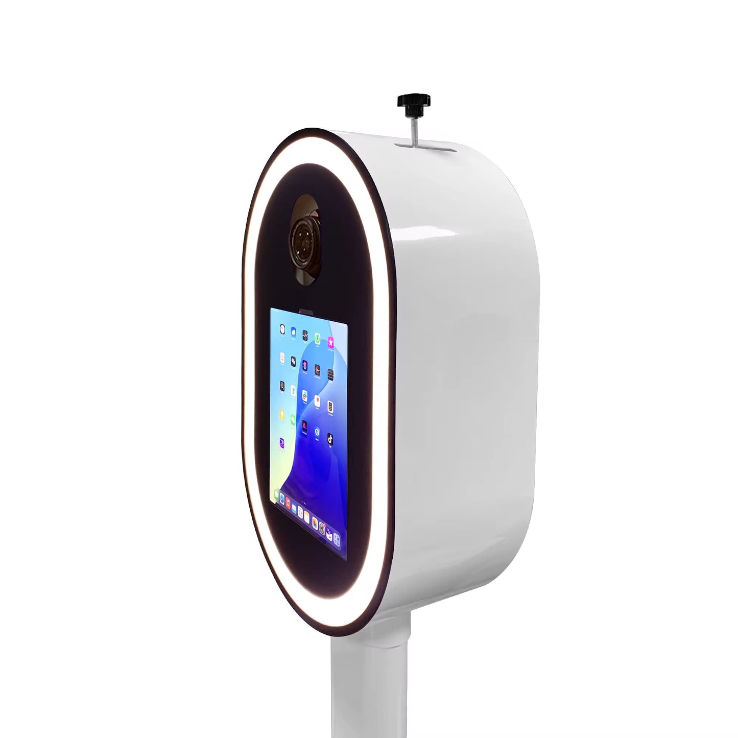 Metal DSLR iPad Selfie Pod Photobooth LED on a white background