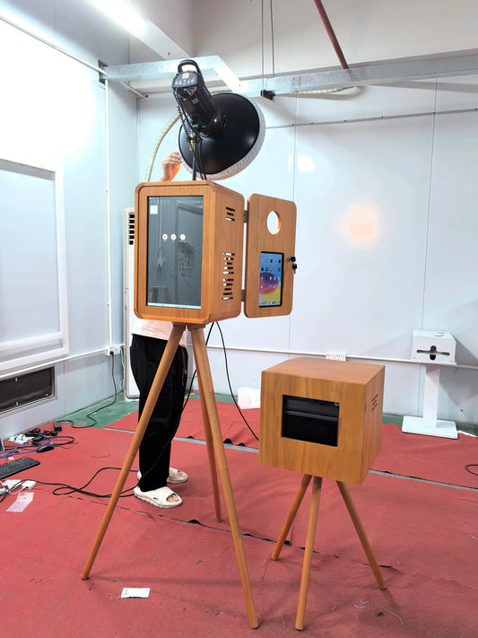 Wooden DSLR & iPad Selfie Pod Windows Photobooth