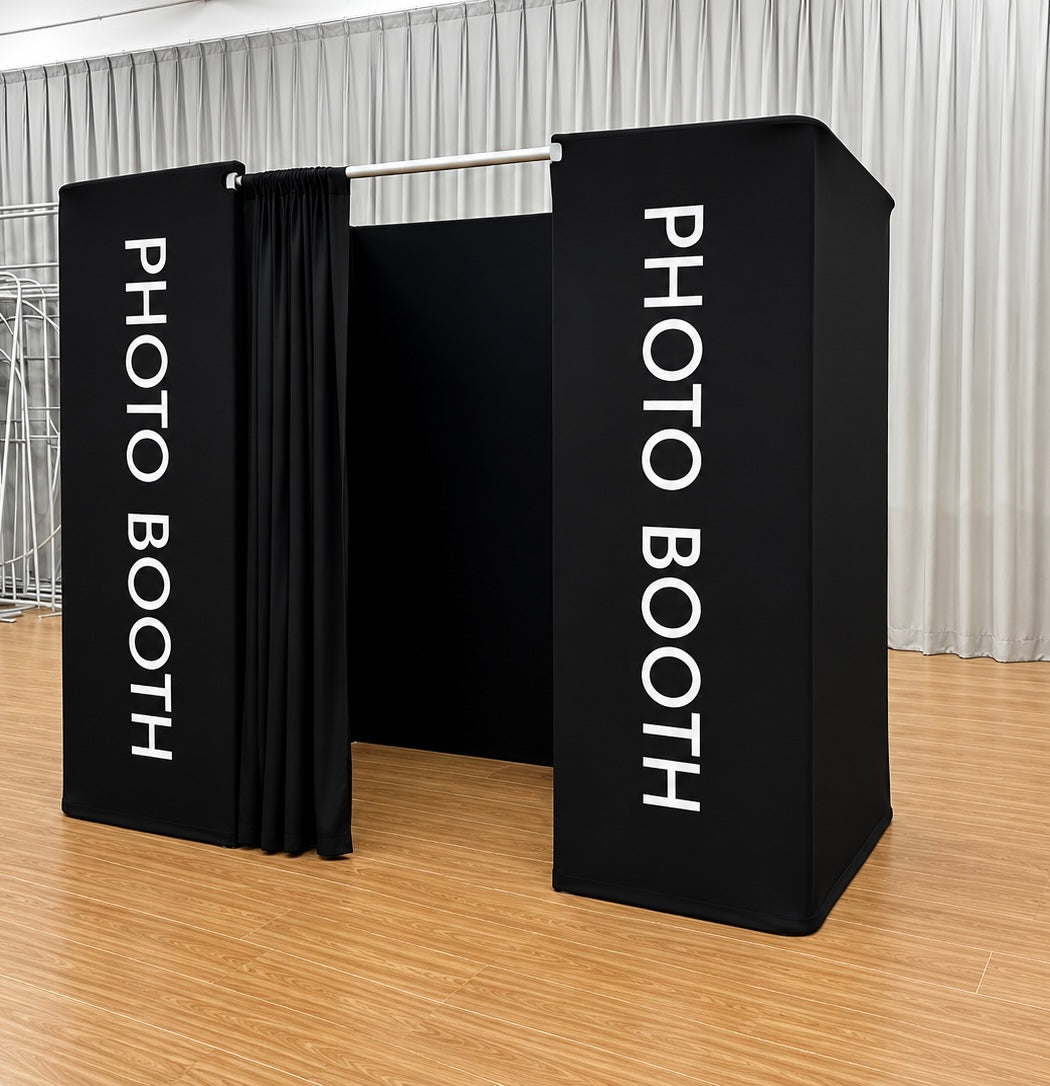 Frame Curtained Photobooth Enclosure Backdrop