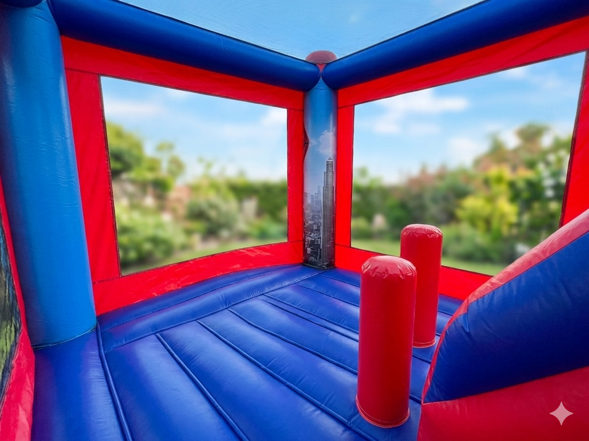 Spider-Man Bouncy Castle With Slide Commercial Grade