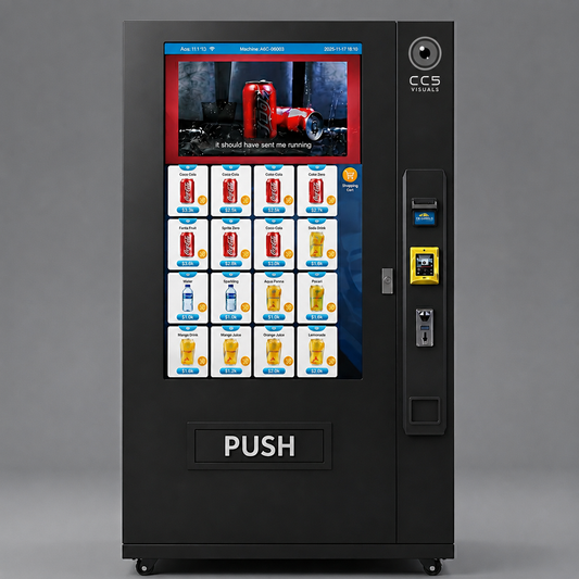 Large Touchscreen Vending Machine Snacks Drinks