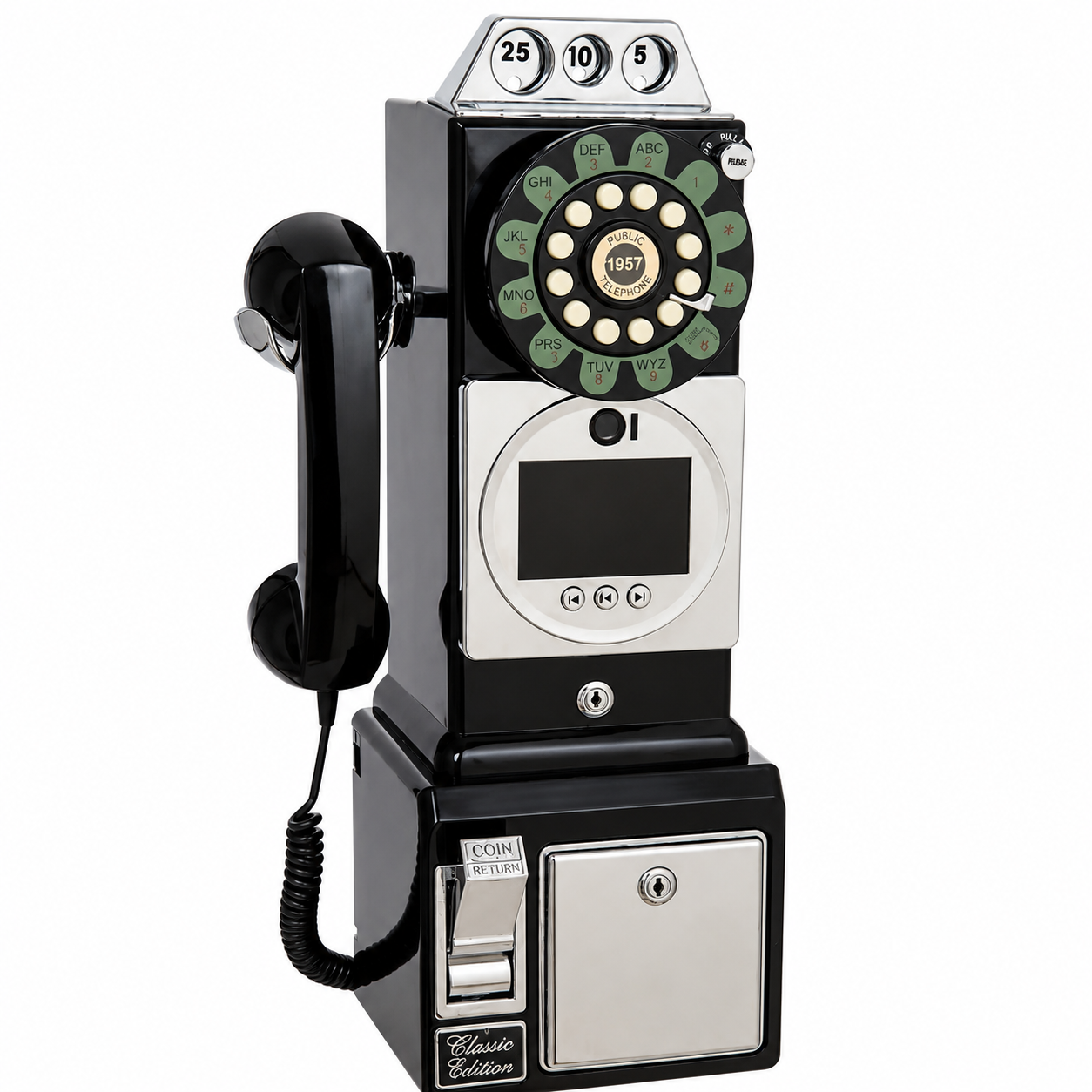 Audio Video Guestbook Telephone Vintage Turntable Large