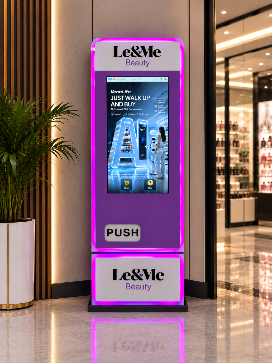 LED 32" Touchscreen Vending Machine Alcohol Snacks Vape