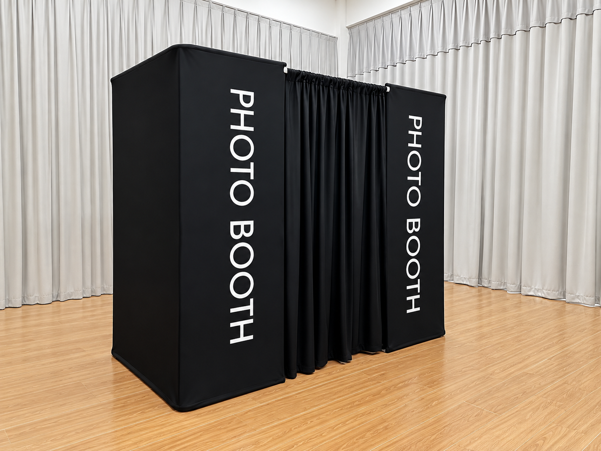 Frame Curtained Photobooth Enclosure Backdrop
