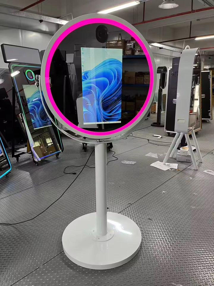 Round Magic Mirror DSLR Selfie Pod Photobooth