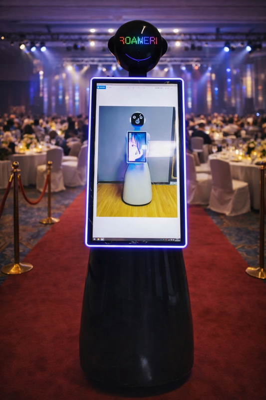 Colossal Roaming Robot DSLR Photobooth at a wedding setting