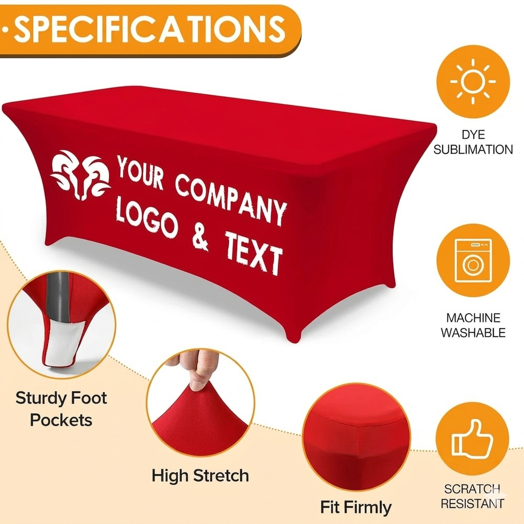Customised Branded Fitted Tablecloth