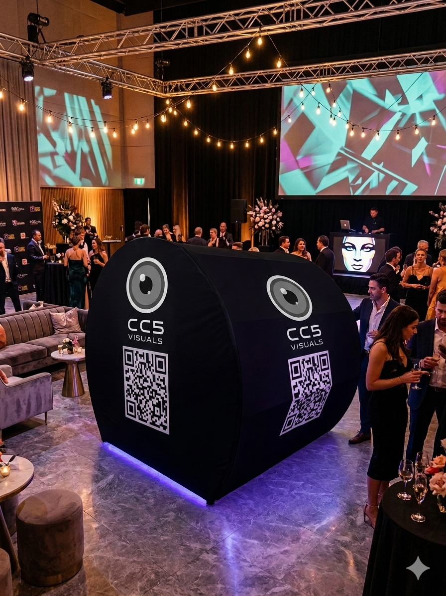 Cave Tunnel LED Photobooth Backdrop Enclosure