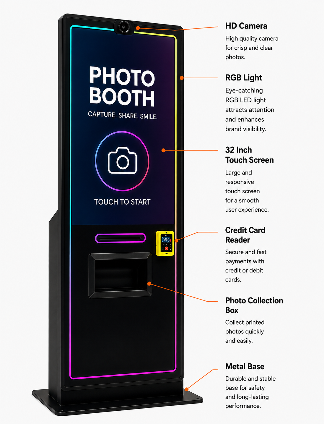 AI Aura Photo Booth With Payment System Selfie Pod