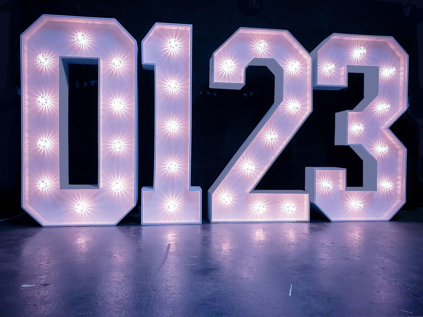 4ft MDF Wooden Marquee Large LED Numbers