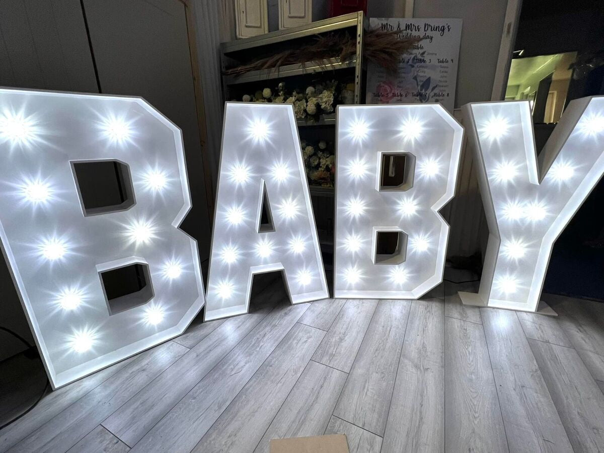 4ft MDF Wooden Marquee LED Letters | Premium Quality – CC5 Visuals
