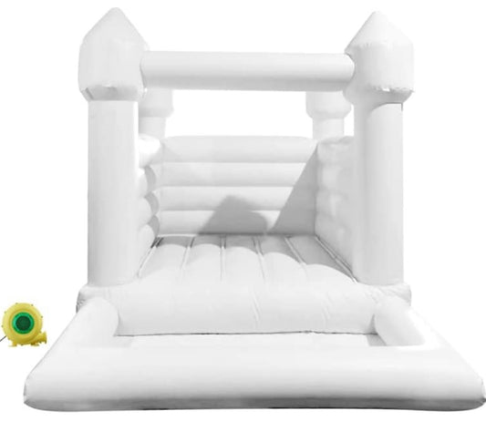 Small White Bouncy Castle With Ball Pit