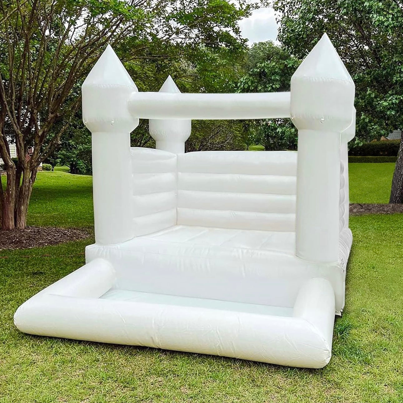 Small White Bouncy Castle With Ball Pit