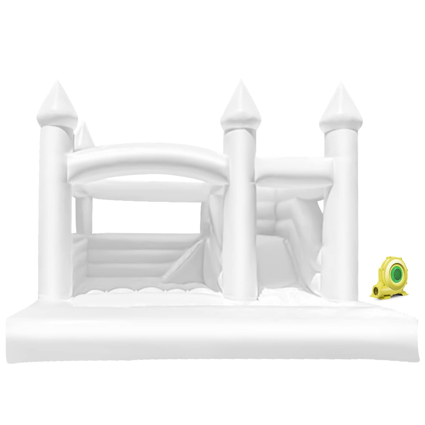 White Bouncy Castle With Slide & Ball Pit