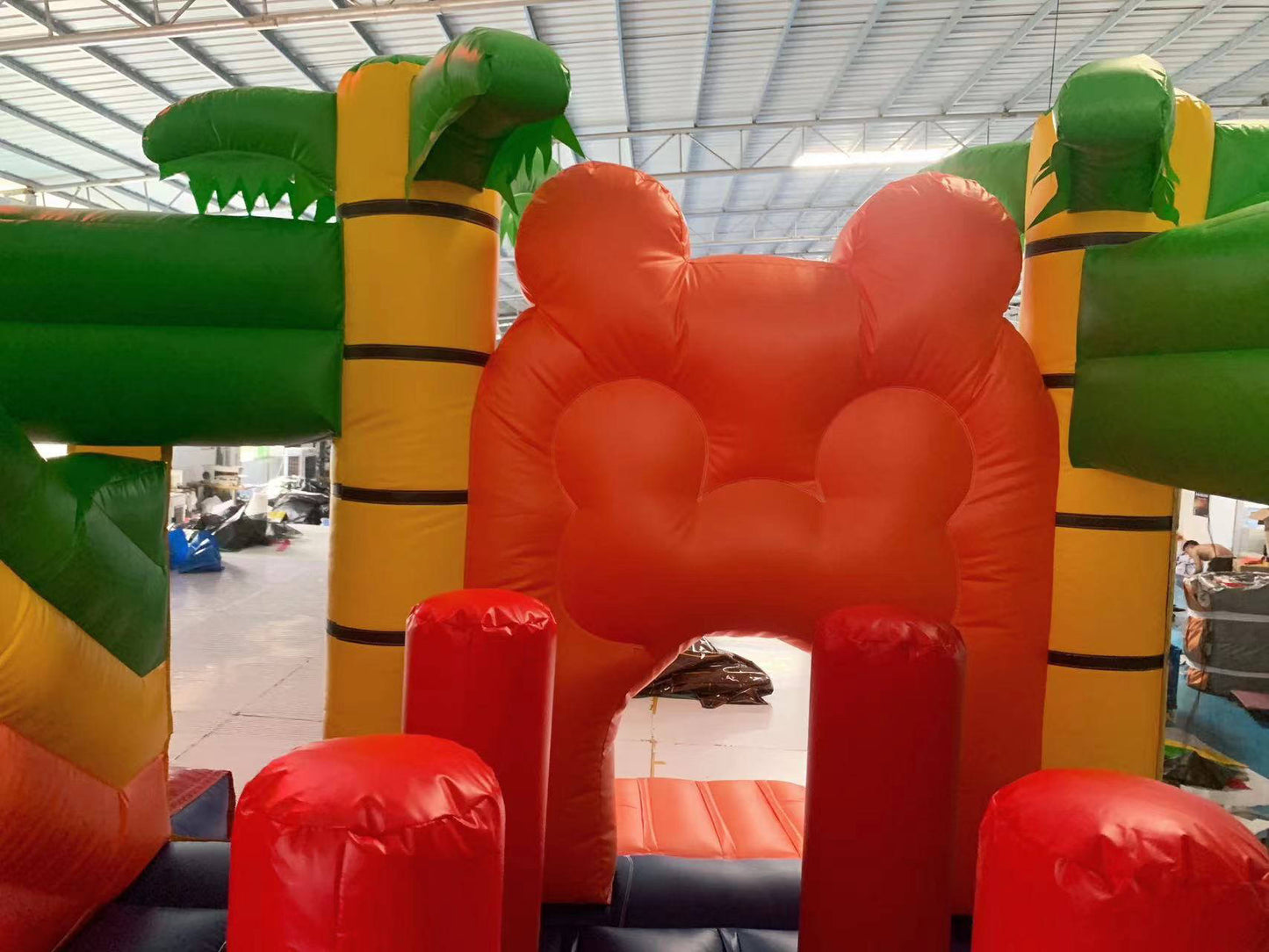 Baby Tiger Bouncy Castle With Slide & Landing Pad