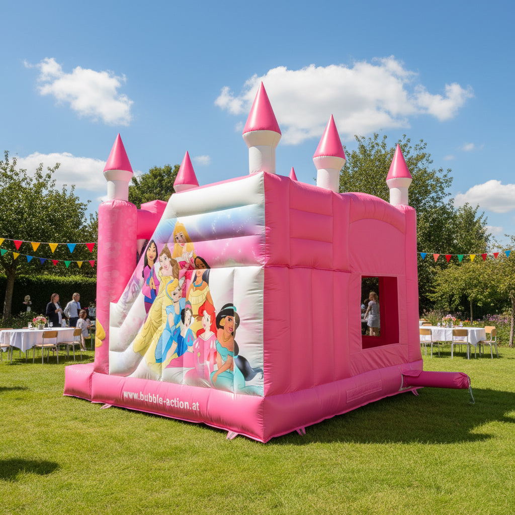 Princess Inflatable Disney Princess Bouncy Castle With Slide | Commercial – CC5 Visuals