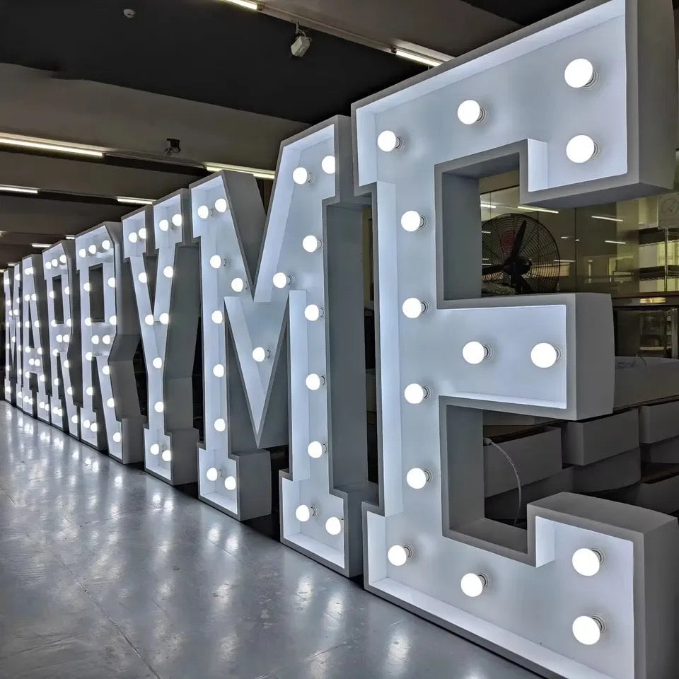 3&5ft Stainless Steel Marquee Large LED Letters