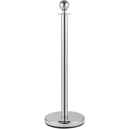 Silver Crowd Control Barriers Posts Stanchions & Ropes