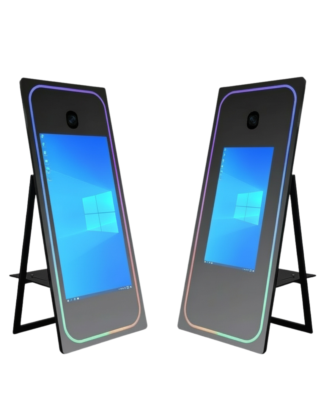 Magic mirror with LED touch screen windows compatible for events and parties 
