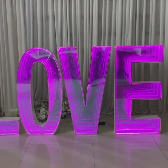 4FT pink neon LED sign spelling 'LOVE'