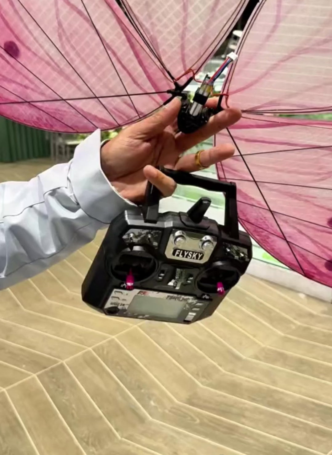 Bionic mechanical flying butterfly that delivers rings at weddings