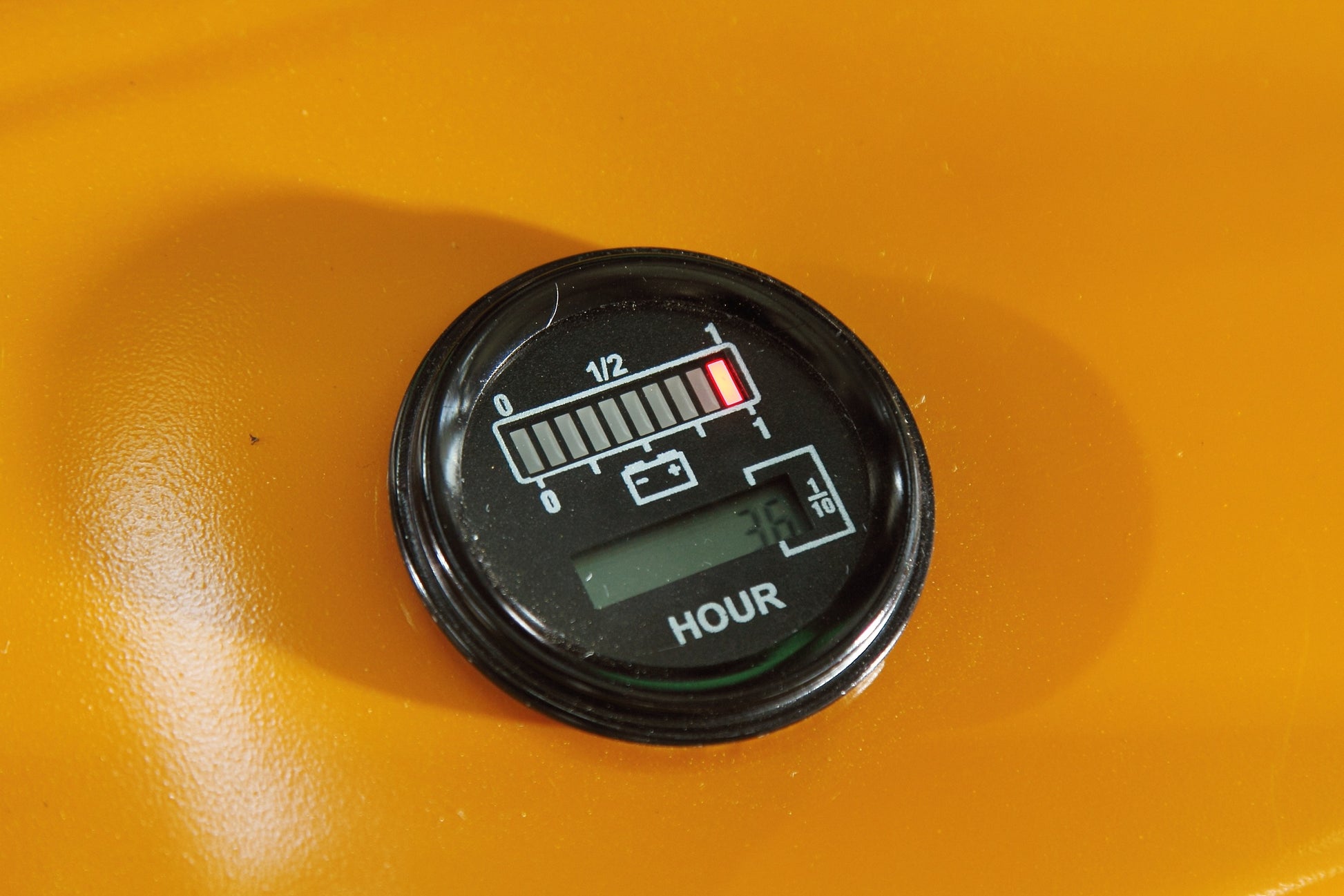 Hour meter display for a forklift 